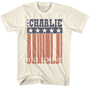 Charlie Daniels Band-Cdb Flag-Natural Adult S/S T-Shirt - Natural