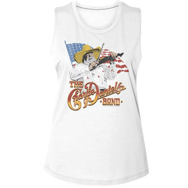 Charlie Daniels Band-Cdb And The Flag-White Ladies Muscle Tank S - White