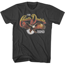 Charlie Daniels Band-Cdb Tricolor Eagle-Smoke Adult S/S T-Shirt - Smoke