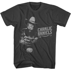 Charlie Daniels Band-Cdb 1 Color-Smoke Adult S/S T-Shirt - Smoke