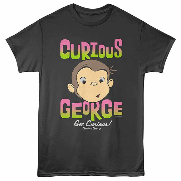 Curious George 3d Text And Bananas Smoke Adult T-Shirt