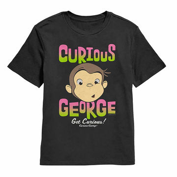 Curious George 3d Text And Bananas Black Toddler T-Shirt