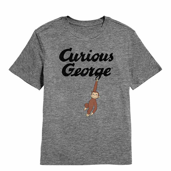 Curious George Climb Graphite Heather Youth T-Shirt