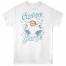 Curious George Christmas White Adult T-Shirt