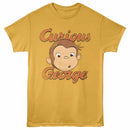 Curious George Face And Logo Ginger Adult T-Shirt