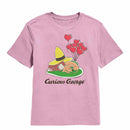 Curious George Heart Balloons And Dog Light Pink Youth T-Shirt