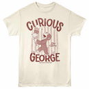 Curious George Ice Cream Natural Adult T-Shirt