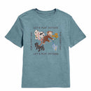 Curious George Lets Play Vintage Indigo Heather Toddler T-Shirt