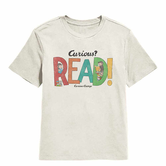 Curious George Read Natural Youth T-Shirt