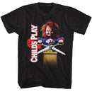 Chucky-Chucky Childs Play 2 Poster-Black Adult S/S T-Shirt - Black
