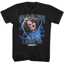 Chucky-Chucky The Power Lightning-Black Adult S/S T-Shirt - Black