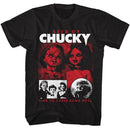 Chucky-Chucky Seed Of-Black Adult S/S T-Shirt - Black