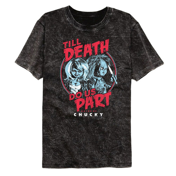 Chucky-Chucky Till Death-Mineral Wash Black Adult S/S T-Shirt - Black