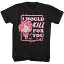 Chucky-Chucky Kill For You-Black Adult S/S T-Shirt - Black
