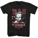 Chucky-Chucky This Is As Jolly-Black Adult S/S T-Shirt - Black