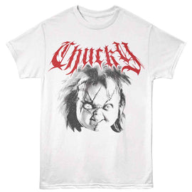 Chucky-Chucky Head-White Adult S/S T-Shirt - White