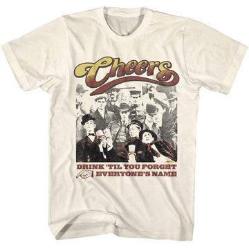 Cheers-Cheers Drink Til-Natural Adult S/S T-Shirt - Natural