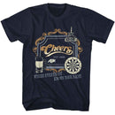Cheers-Cheers Sign-Navy Adult S/S T-Shirt - Navy