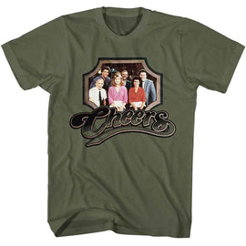 Cheers-Cheers Framed Photo-Military Green Adult S/S T-Shirt - Military Green