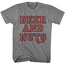 Cheers-Cheers Beer And Nuts-Graphite Heather Adult S/S T-Shirt - Graphite Heather