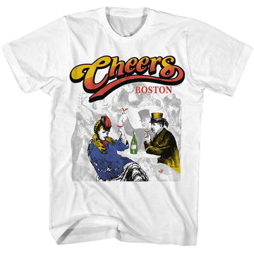 Cheers-Cheers Drinking-White Adult S/S T-Shirt - White