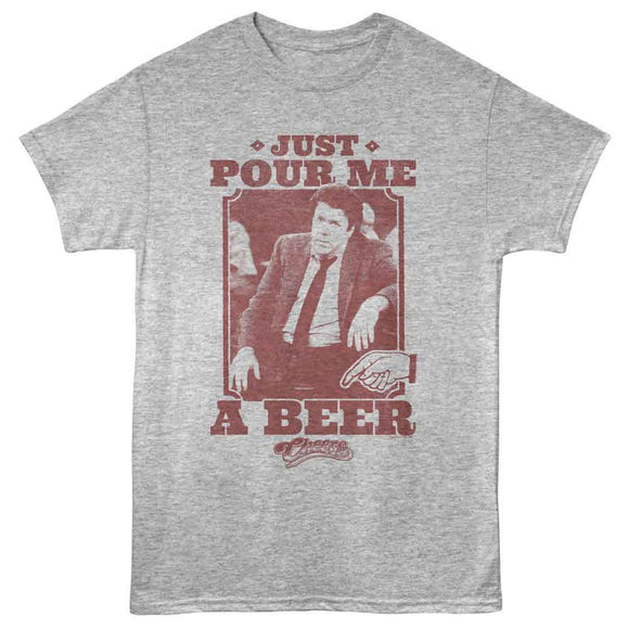 Cheers-Cheers Pour Me A Beer-Gray Heather Adult S/S T-Shirt-4Xlt - Gray Heather