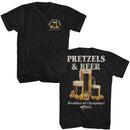Cheers-Cheers Pretzels And Beer F B-Black Adult S/S T-Shirt ***F&B***-S - Black