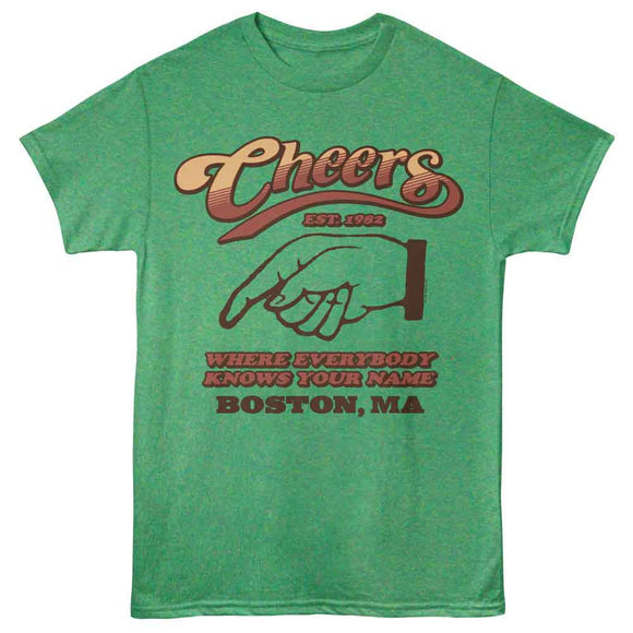 Cheers-Cheers Boston Ma-Kelly Heather Adult S/S T-Shirt - Kelly Heather