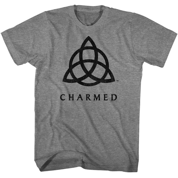 Charmed-Charmed Symbol-Graphite Heather Adult S/S T-Shirt - Graphite Heather