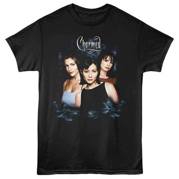 Charmed-Charmed Smoke Sisters-Black Adult S/S T-Shirt - Black