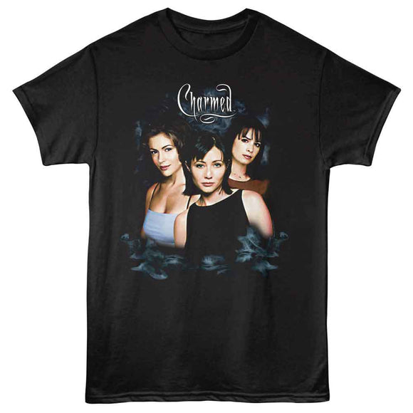 Charmed-Charmed Smoke Sisters-Black Adult S/S T-Shirt - Black
