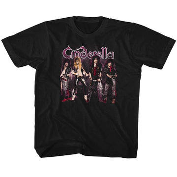 Cinderella-Band Stands-Black Youth S/S T-Shirt-Xs (5-6) - Black