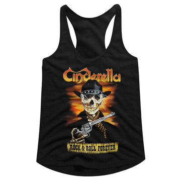 Cinderella-Skelerella-Black Ladies Slimfit Racerback-S - Black