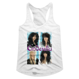 Cinderella-Boxed In-White Ladies Slimfit Racerback-S - White