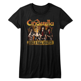 Cinderella-Dudes Forever-Black Ladies S/S T-Shirt - Black