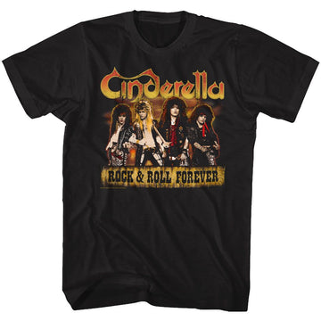 Cinderella-Dudes Forever-Black Adult S/S T-Shirt - Black