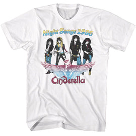 Cinderella-Cinderella Night Songs 1986-White Adult S/S T-Shirt - White
