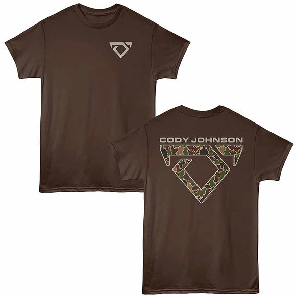 Cody Johnson Camo Logo Dark Chocolate Adult T-Shirt