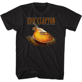 Eric Clapton-Guitar-Black Adult S/S T-Shirt - Black