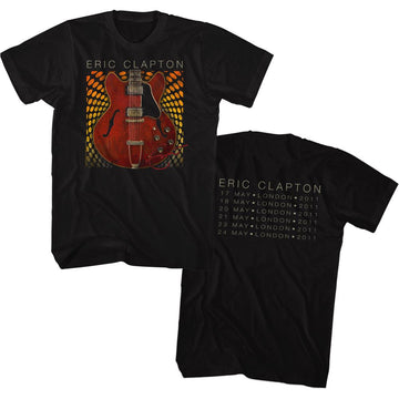 Eric Clapton-Guitar Circles-Black Adult S/S T-Shirt ***F&B*** - Black