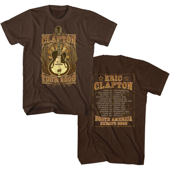 Eric Clapton-Guitar Wings-Dark Chocolate Adult S/S T-Shirt ***F&B*** - Dark Chocolate