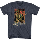 Eric Clapton-Eric Sunglasses-Navy Heather Adult S/S T-Shirt - Navy Heather