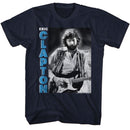 Eric Clapton-Eric Clapton Bw Photo-Navy Adult S/S T-Shirt - Navy