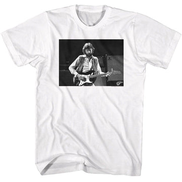 Eric Clapton-Eric Clapton Bw Guitar-White Adult S/S T-Shirt - White