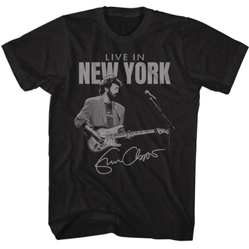 Eric Clapton-Eric Clapton Signature Monocolor-Black Adult S/S T-Shirt - Black