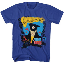 Culture Club-Culture Club The War Song-Royal Adult S/S T-Shirt - Royal