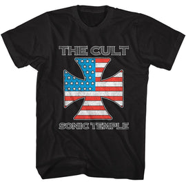 The Cult-The Cult Sonic Temple-Black Adult S/S T-Shirt - Black
