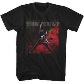 The Cult-The Cult Album Cover Sonic Temple-Black Adult S/S T-Shirt - Black