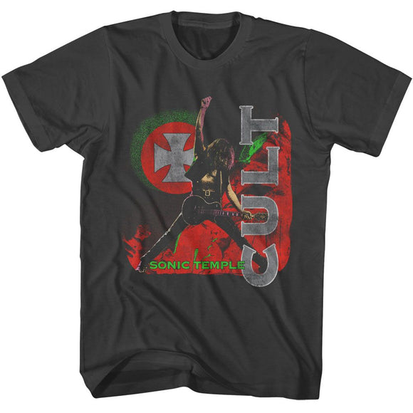 The Cult-The Cult Sonic Temple-Smoke Adult S/S T-Shirt - Smoke