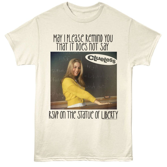 Clueless-Clueless Rsvp-Natural Adult S/S T-Shirt - Natural